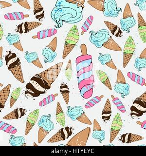 Ice cream illustration modèle transparent Illustration de Vecteur