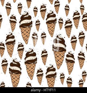 Ice cream illustration modèle transparent Illustration de Vecteur