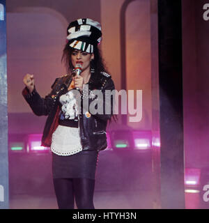 Deutsche Sängerin, Songschreiberin Schauspielerin und Nina Hagen Deutschland, années 90 er. Chanteuse, actrice allemande et compositeur Nina Hagen, Allemagne des années 1990. Banque D'Images