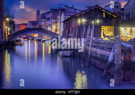 Gondola boatyard, Squero di San Trovaso, Venise, Italie Banque D'Images