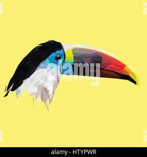Animal Toucan poly bas design. Illustration vecteur de triangle. Illustration de Vecteur