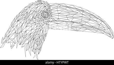 Animal Toucan poly bas design. Illustration vecteur de triangle. Illustration de Vecteur