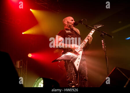 Trezzo sull'Adda, Italie 14 mars 2017, le guitariste Scott Ian (Anthrax) à la scène Club de musique Banque D'Images