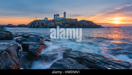 Phare de Nubble Banque D'Images