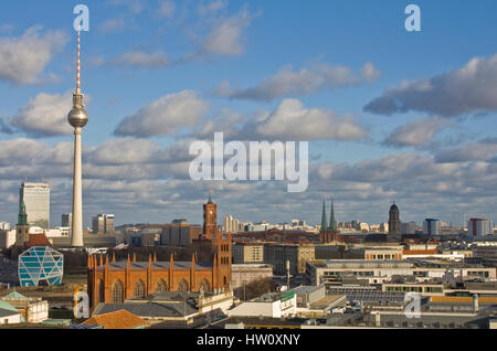 Vue sur le centre de Berlin. Vue depuis la cathédrale française voir l'alignement de l'image horizontale, la plate-forme Banque D'Images