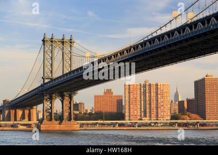 USA, New York, New York, Manhattan Bridge Banque D'Images