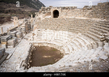 Amphithéâtre Odéon dans la ville antique d'Ephèse, Selcuk, Turquie Banque D'Images