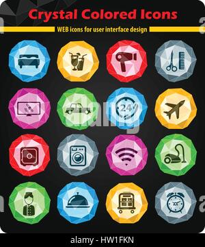 Tout simplement l'hôtel symbole pour les icônes et l'interface utilisateur web Illustration de Vecteur