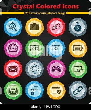 SEO et développement web icons pour symboles simplement Illustration de Vecteur