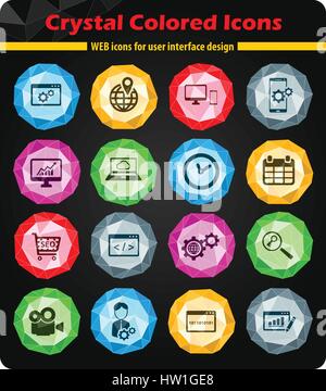 SEO et développement web icons pour symboles simplement Illustration de Vecteur
