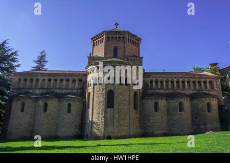 Monastère Santa Maria de Ripoll, situé dans la province catalane de Gérone, Espagne. Banque D'Images