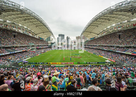 Hong Kong, Chine. 10 AVRIL,2016. Une vue générale du stade lors de la 2016 Hong Kong Sevens au stade de Hong Kong. Banque D'Images