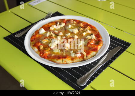 Pizza savoureuse. Menu du restaurant. Plats qui donnent au restaurant Banque D'Images