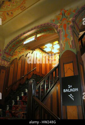L'intérieur du cinéma Pathé Tuschinski, un cinéma théâtre Art Nouveau à Amsterdam, Pays-Bas. Banque D'Images