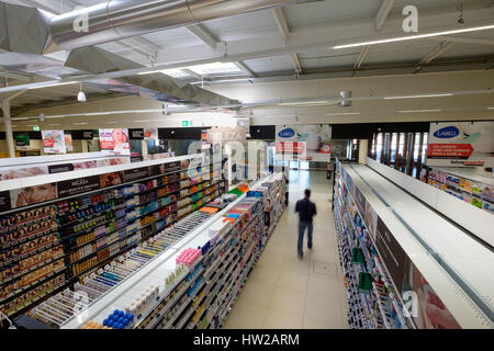 Vue de dessus d'un supermarché Banque D'Images