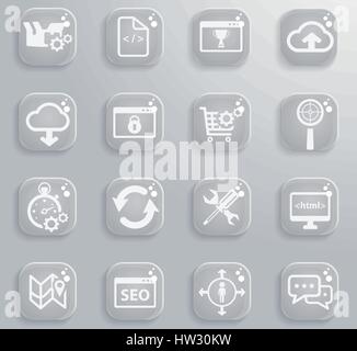 SEO et développement web icons pour symboles simplement Illustration de Vecteur