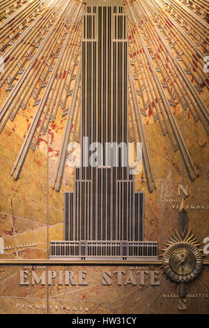 USA, New York, New York, Manhattan, Empire State Building, Salle principale Banque D'Images