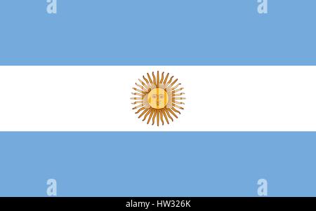 Vecteur officiel drapeau de République argentine . ( Argentine ) Illustration de Vecteur