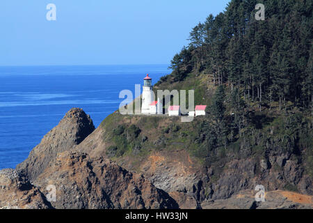 Phare Heceta Head sur la côte de l'Oregon Banque D'Images