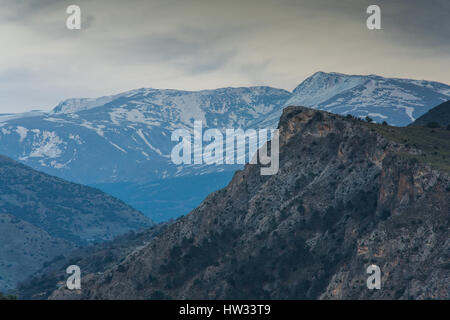 Vista sur le Parc National de la Sierra Nevada, Espagne Banque D'Images