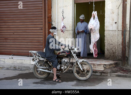 Boutique de bouchers à Louxor en Egypte Banque D'Images