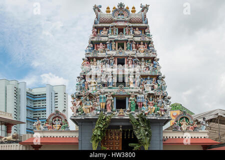 Le Temple Sri Mariamman, Chinatown, Singapour Banque D'Images