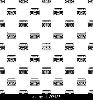 Modèle de radiocassette, style simple. Illustration de Vecteur