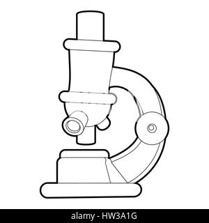 L'icône de microscope, style 3D isométrique Illustration de Vecteur