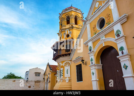 Voir l'église de Santa Barbara à Mompox, Colombie Banque D'Images