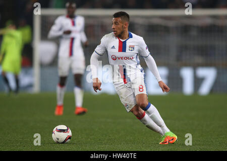 Rome, Italie Le 16 mars 2017 : en action au cours de l'Uefa match de championnat entre a.s. Roma vs Olympique Lyonnais au stade olympique de Rome, mars 2017 Crédit : marco iacobucci/Alamy Live News Banque D'Images