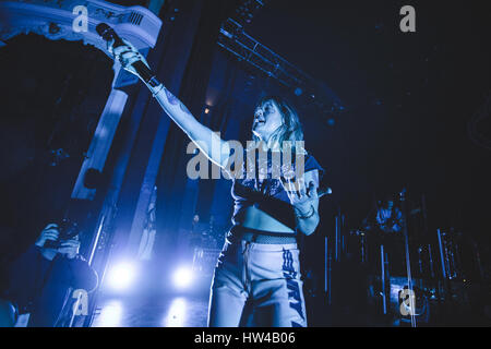 17 mars 2017 - chanteur et compositeur suédois, Ebba Tove Elsa Nilsson, mieux connu sous le nom de scène de Tove Lo, fonctionne à l'O2 Shepherds Bush Empire, 2017 Credit : Myles Wright/ZUMA/Alamy Fil Live News Banque D'Images