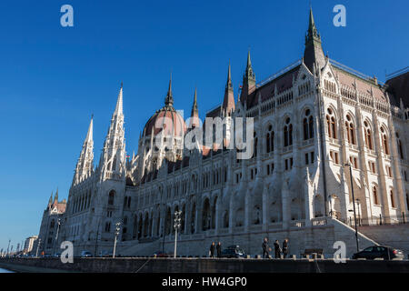 Bâtiment du Parlement hongrois (Országház) Lipótváros, Budapest, Hongrie Banque D'Images