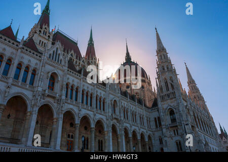 Bâtiment du Parlement hongrois (Országház) Lipótváros, Budapest, Hongrie Banque D'Images