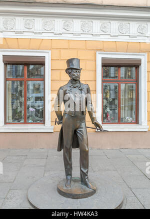 Monument de Pouchkine sur rue Pouchkine à Odessa, Ukraine Banque D'Images