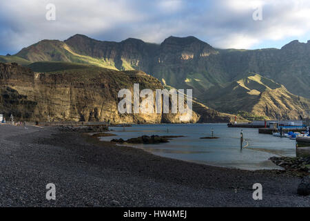 Strand und Landschaft bei Puerto de las Nieves, Insel Gran Canaria, Kanarische Inseln, Spanien | Plage et paysage à Puerto de las Nieves, Gran Ca Banque D'Images