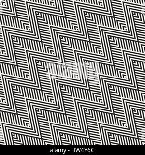 Résumé bandes parallèles en ZigZag. Vector Pattern. Transparente Répétant fond monochrome Illustration de Vecteur