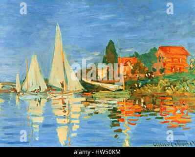 Claude Monet (1906-1957). Le peintre français. Mouvement impressionniste. Régates à Argenteuil. 1872. Musée d'Orsay. Paris, France. Banque D'Images