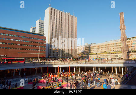 Sergels Torg, Stockholm, Suède, Scandinavie. Nommé d'après 18e siècle sculpteur Johan Tobias Sergel. Banque D'Images