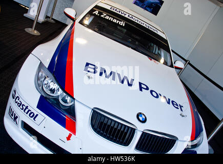 ROME, ITALIE - Le 23 juin 2007. Bmw 320si racing pour Alessandro Zanardi BMW Sauber pilote exposés dans festival de Rome Banque D'Images