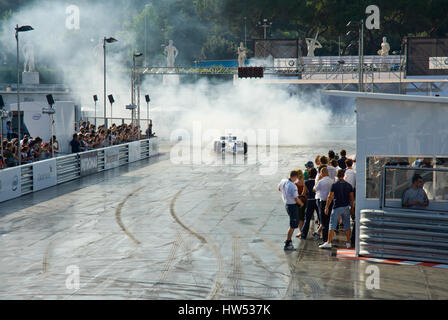 ROME, ITALIE - Le 23 juin 2007. La Formule 1 BMW Sauber de Sebastian Vettel au volant Racing BMW Sauber en test festival de Rome Banque D'Images