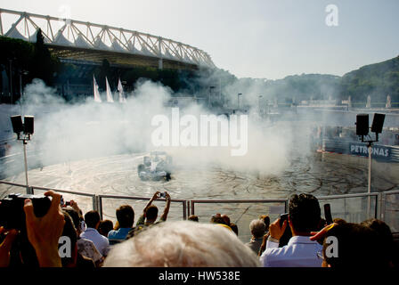 ROME, ITALIE - Le 23 juin 2007. La Formule 1 BMW Sauber de Sebastian Vettel au volant Racing BMW Sauber en test festival de Rome Banque D'Images