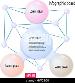 Résumé des infographies de bulles colorées Illustration de Vecteur