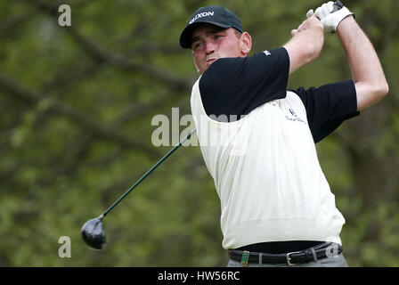 THOMAS BJORN DANEMARK LE BEFFROI SUTTON COLDFIELD BIRMINGHAM 10 Mai 2002 Banque D'Images