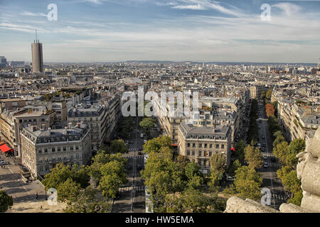 Vue sur Paris, la France avec la Tour Eiffel Banque D'Images