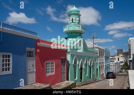 Mosquée Bo-Kapp Boorhaanol,,quartier de Malay,Cap, Afrique du Sud Banque D'Images