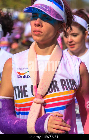 Color run, London, UK Banque D'Images