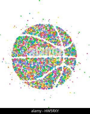 Résumé L'icône de basket-ball Illustration de Vecteur