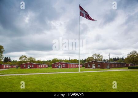 Le Jutland danois Padborg Froslevlejren ancien WW2-era Froslev Camp de détention pour les prisonniers danois Danemark sous occupation allemande en camp Banque D'Images