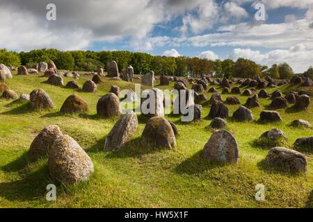 Le Danemark, le Jutland, Aalborg-Lindholm, Lindholm Hoje, Viking Burial Ground Banque D'Images