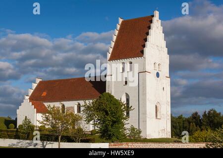 Le Danemark, Mon, Elmelunde Kirke, Elmelunde Church, 11e siècle, extérieur Banque D'Images
